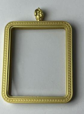 嘎乌盒外壳吊坠玻璃盖板唐卡壳子圆单双面金色复古壳唐卡壳子防水