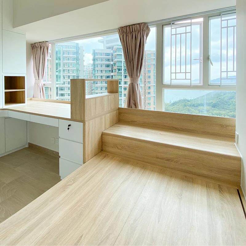 全屋傢俬订造香港公屋小户型卧室整体衣柜一体榻榻米地台家具定制 - 图1