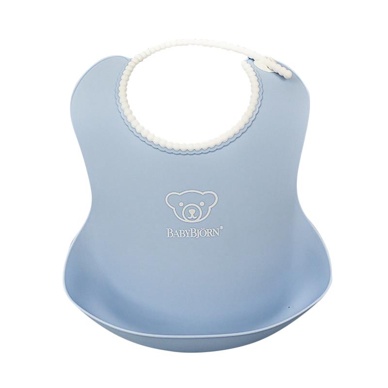 Swedish BabyBjorn bib baby eating three-dimensional saliva bib baby baby waterproof pink eating bib