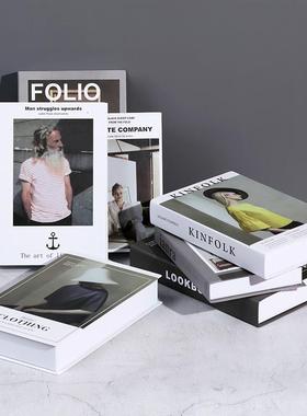 现代北欧假书彷真书装饰书摆件书房书架书柜装饰品摆设道具书模型