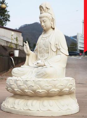 寺庙观音殿树脂玻璃钢观音佛像大型观世音菩萨1米3高鎏金观音神像
