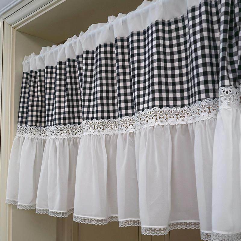 浪漫格调蕾丝门帘半帘窗帘短款帘隔断帘厨房窗户柜子屏风遮挡帘子,淘宝优惠券,粉丝福利购,淘宝优惠卷
