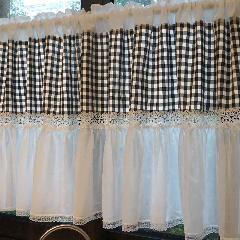 浪漫格调蕾丝门帘半帘窗帘短款帘隔断帘厨房窗户柜子屏风遮挡帘子,淘宝优惠券,粉丝福利购,淘宝优惠卷