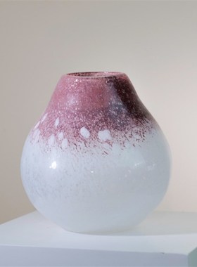 现代简约创意玻璃花瓶花器样板房售楼处桌面茶几软装饰品工艺品