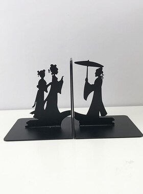 书立架创意家居办公室桌面收纳学生书架桌上个性铁艺造型书夹书靠