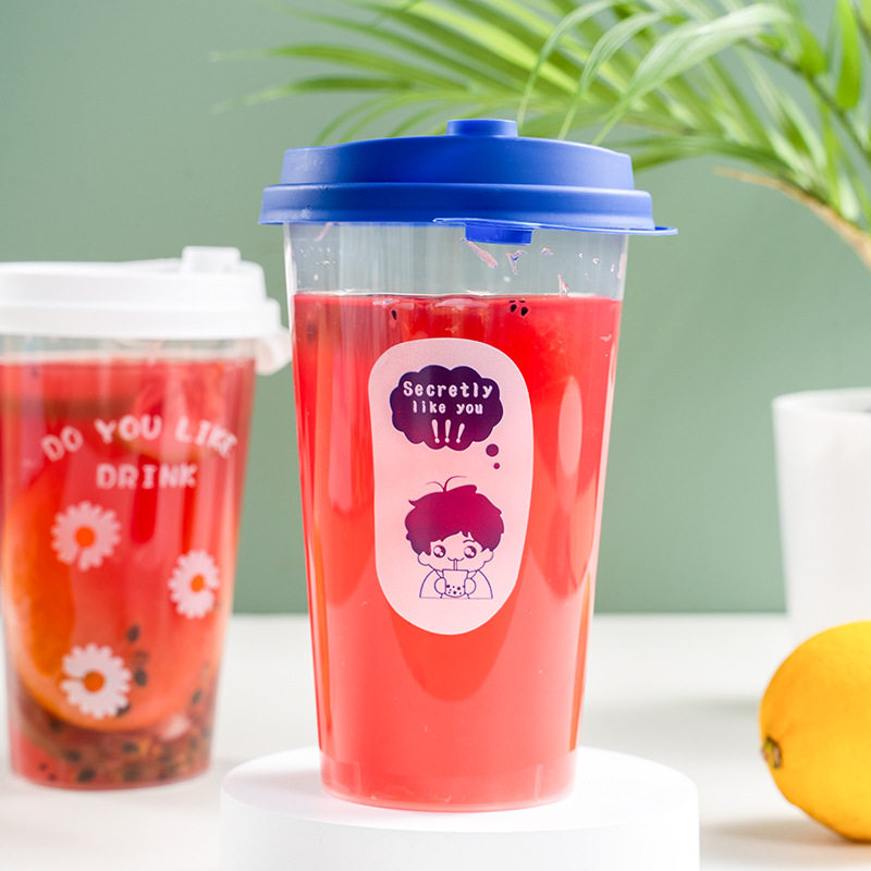 定制耐高温奶茶杯子带盖pp透明加厚果汁饮料冰杯90口径磨砂注塑杯,淘宝优惠券,粉丝福利购,淘宝优惠卷