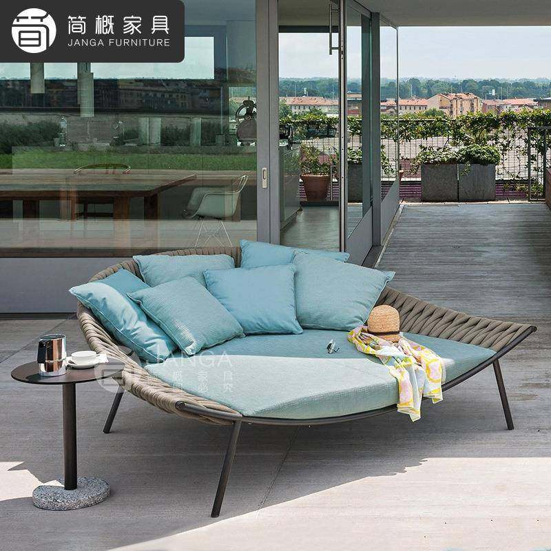 户406别墅庭院日光浴躺床露外天泳池藤编宿躺椅创意计师民阳台设,淘宝优惠券,粉丝福利购,淘宝优惠卷