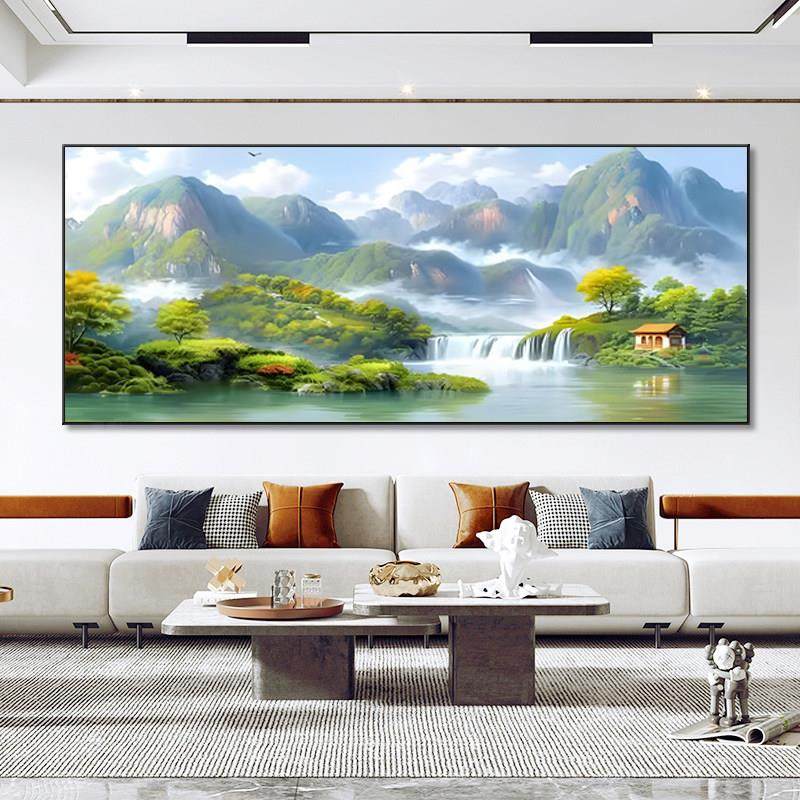 5d钻石画 画满钻新款点钻十字绣钻石绣2025客厅流水生财山水画 画,淘宝优惠券,粉丝福利购,淘宝优惠卷