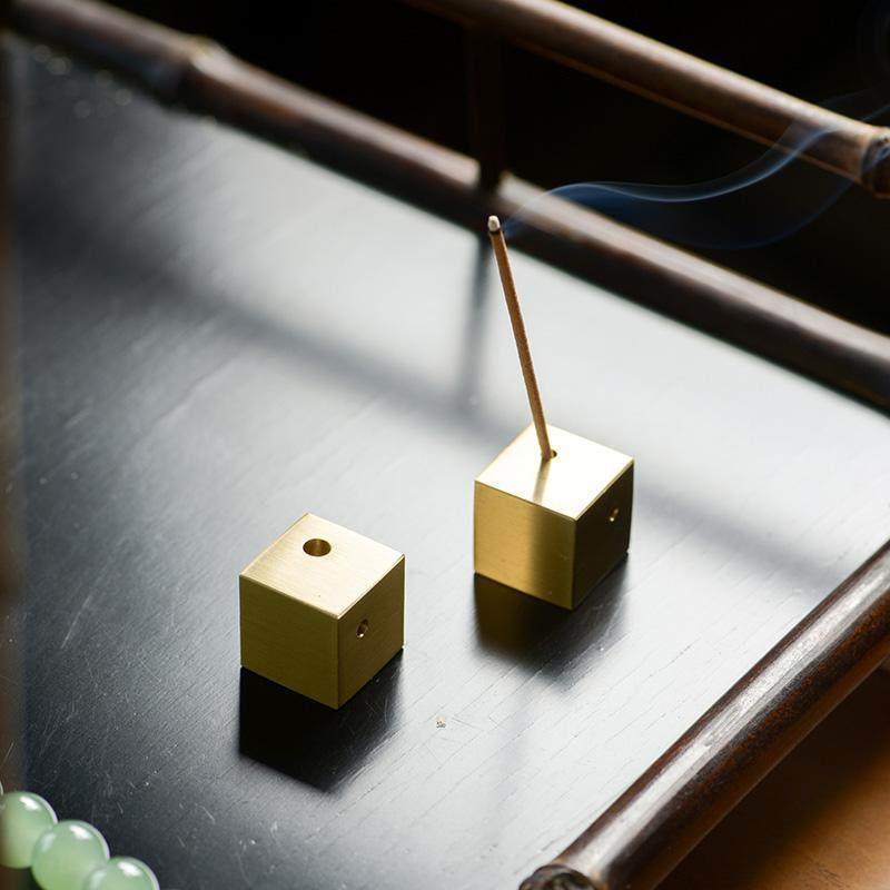 手工打磨黄铜四方实心线 线香香插 极简约现代创意多孔香炉藏香可,淘宝优惠券,粉丝福利购,淘宝优惠卷