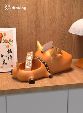 采购产品创意奶牛装饰品，可访问的豪华纸巾盒，咖啡桌，入口大厅