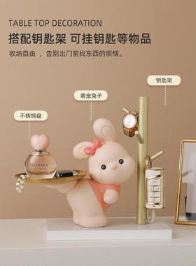 日本进口木洁吉祥猫入口钥匙收纳客厅货架搬迁乔迁礼物