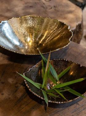 Dnnni进口轻奢铝制装饰果盘收纳碗创意深盘摆件家居客厅餐桌茶几