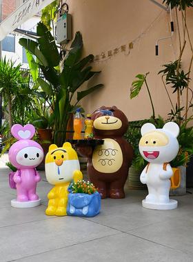 幼儿园商场门口迎宾摆件玻璃钢卡通雕塑庭院花园装饰园林景观小品
