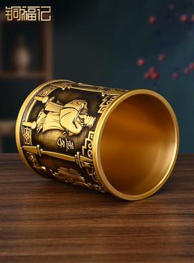 文昌实心铜笔筒文昌实心铜笔筒自习桌书桌面送给老师和同学的礼物