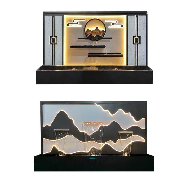 新中式不锈钢流水墙庭院别墅小区园林入户迎门水幕影壁背景墙,淘宝优惠券,粉丝福利购,淘宝优惠卷