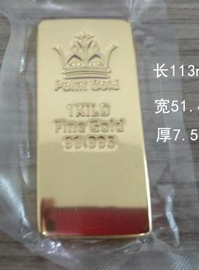仿真金条1000g瑞士金条庞博板料金一千克投资金砖金块假金条摆件