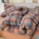 Cotton color 20240414 woven and wash pure cotton three and four pieces set for people with skin-friendly Class A can sleep naked in quilt cover bed sheets