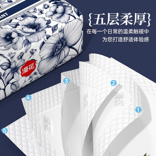 漫花小包抽纸整箱卫生纸餐巾纸擦油擦手家用餐巾纸实惠装囤货采购 - 图2