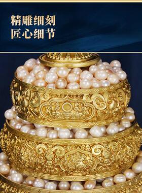 汇宝式满查盘黄铜三十七供应雕刻金壮岩家用宝石满查罗提供维修盘