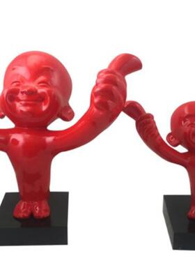 抽象人物雕塑摆件酒店家居创意软装饰品点赞红人餐厅现代很棒