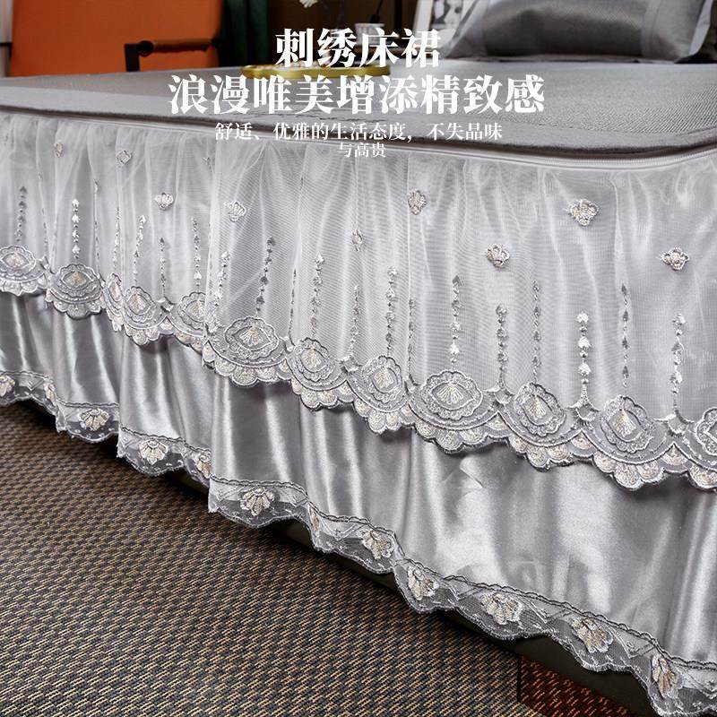 2025新款冰丝凉席三件套可水洗床裙款高端冰藤席夏季空调凉席子折,淘宝优惠券,粉丝福利购,淘宝优惠卷