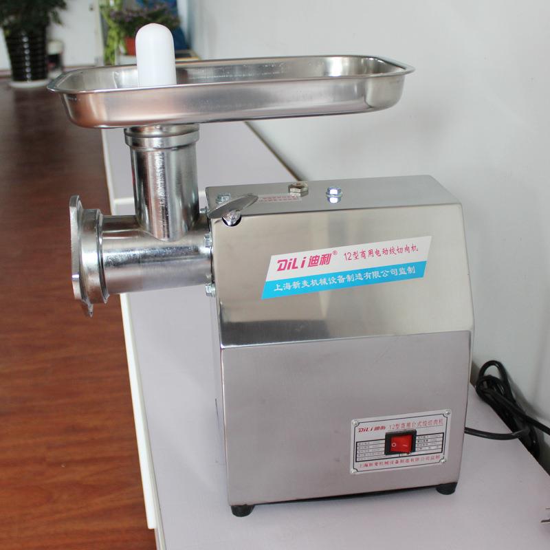 迪利12型商用不锈钢台式 电动绞肉机 切肉机切片切丝沫机肉馅灌肠 - 图2