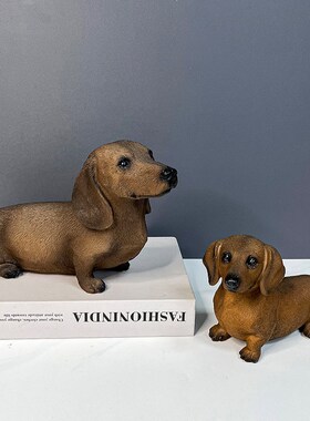 新款创意腊肠狗树脂工艺品制品家居客厅装饰品动物装饰