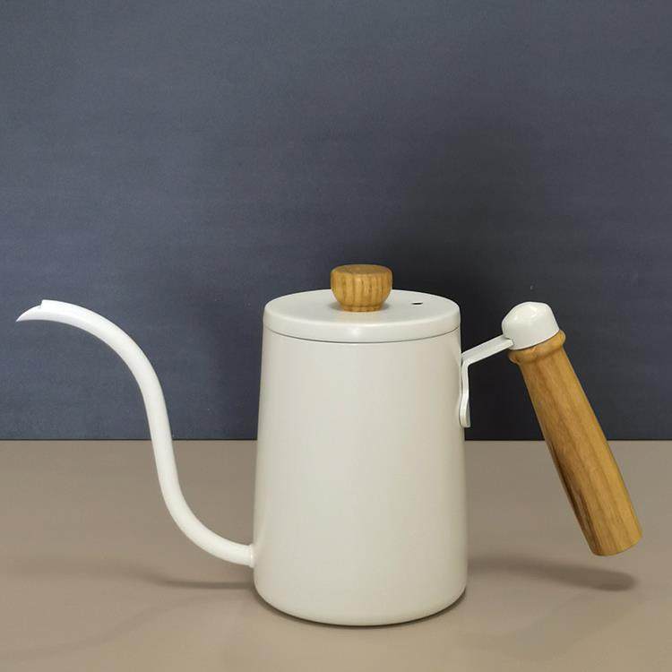 手冲咖啡壶挂耳长嘴壶家用 304不锈钢细口壶套装带温度计防烫木柄,淘宝优惠券,粉丝福利购,淘宝优惠卷