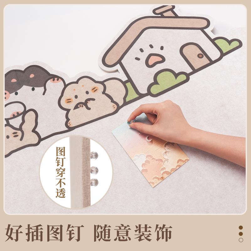 毛毡板装饰品配件点缀文化墙布置教室专用无痕钉高级感相簿展示墙 - 图0