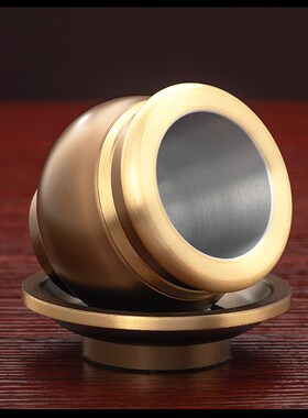 纯铜古色素面圣水杯供水杯佛道仙财神净水杯家用供佛杯观音供奉品