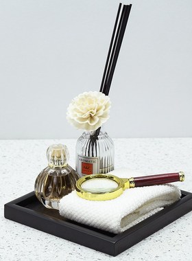 浴室柜摆件样板房卫浴软装托盘香薰套装轻奢样板间展厅美容院饰品