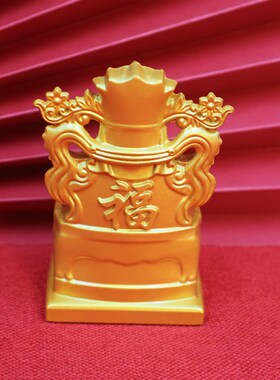 金色财神爷佛像家用供奉请财神爷摆件店铺饭店开业文财神装饰摆件