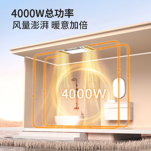 樱花帝王浴霸灯卫生间集成吊顶风暖排气扇照明五合一体浴室取暖风 - 图1