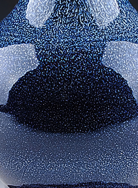 景德镇陶瓷客厅新中式窑变花瓶办公室摆件装饰玄关酒柜瓷器工艺礼