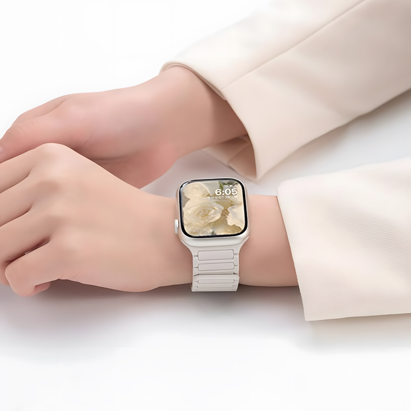 张婧仪同款适用苹果s10新款s9手表表带iwatch10腕带applewatch9磁吸s8硅胶S7精致质感SE女款高级感s6夏天夏季 - 图3
