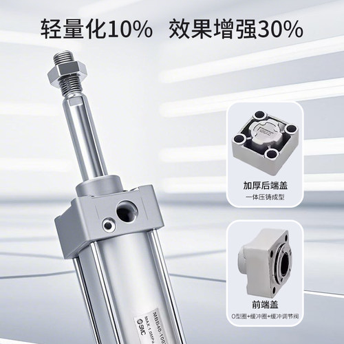 SMC官方正品标准气缸MBB/MDBB32/40/50/63/80/25-100/125/175/2 - 图1