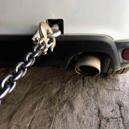 德国进口锰钢铁链起重吊钩双钩吊索具石头链条拖车吊装抓钩捆绑石 - 图0