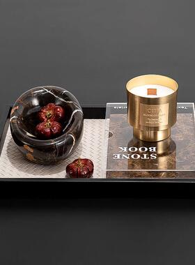 现代客厅茶几装饰摆饰轻奢高端托 托盘搭配套装饰品样板间设计师