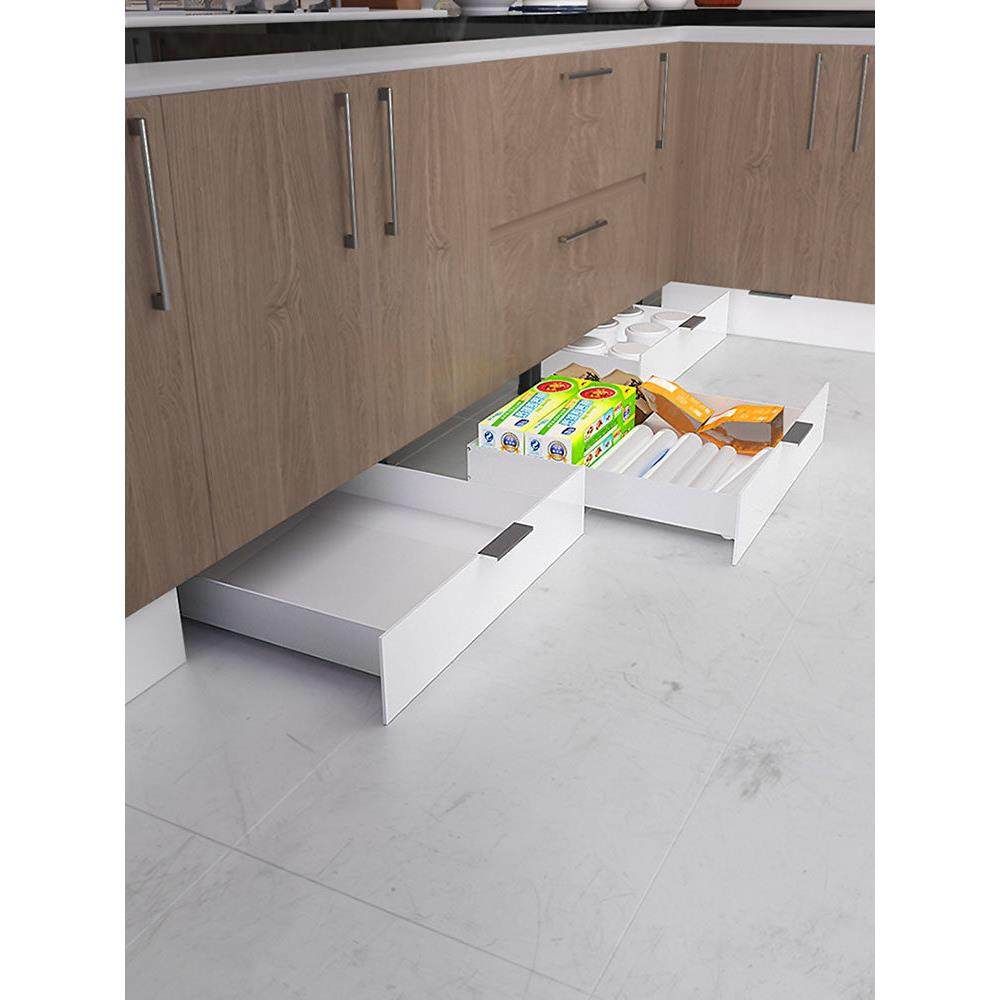 家用自制厨房超深柜改造万向轮托盘踢脚线抽屉杂物收纳环保pp塑料,淘宝优惠券,粉丝福利购,淘宝优惠卷