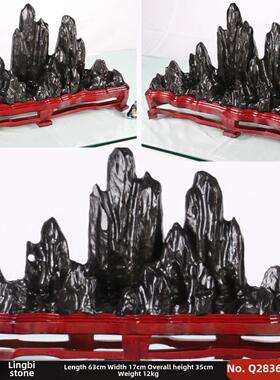 鱼缸石山风水石造景石微景观石小山神石刷架筷子架石山摆件