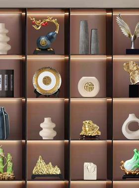 新中式摆件轻奢高档大气装饰品办公室茶室博古架软装工艺品摆设