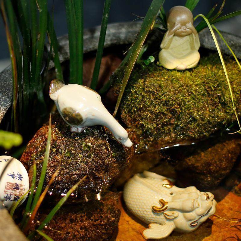 陶瓷小鸭子鱼缸装饰品动物摆件花园庭院盆栽假山造景微景观茶桌池,淘宝优惠券,粉丝福利购,淘宝优惠卷