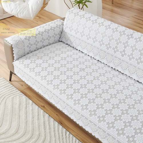 蕾丝沙发巾靠背巾四季通用盖布垫扶手防滑沙发靠背盖巾搭巾多用巾 - 图1