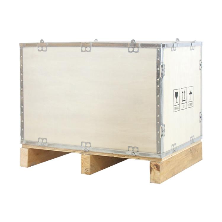厂家机械木箱加厚可拆卸免熏蒸钢带箱包边小卡扣胶合板夹板箱 - 图3