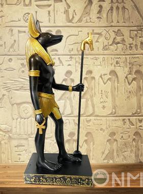 包邮新款树脂埃及太阳神拉神阿努比斯狗神像摆件荷鲁斯鸟头神旅游