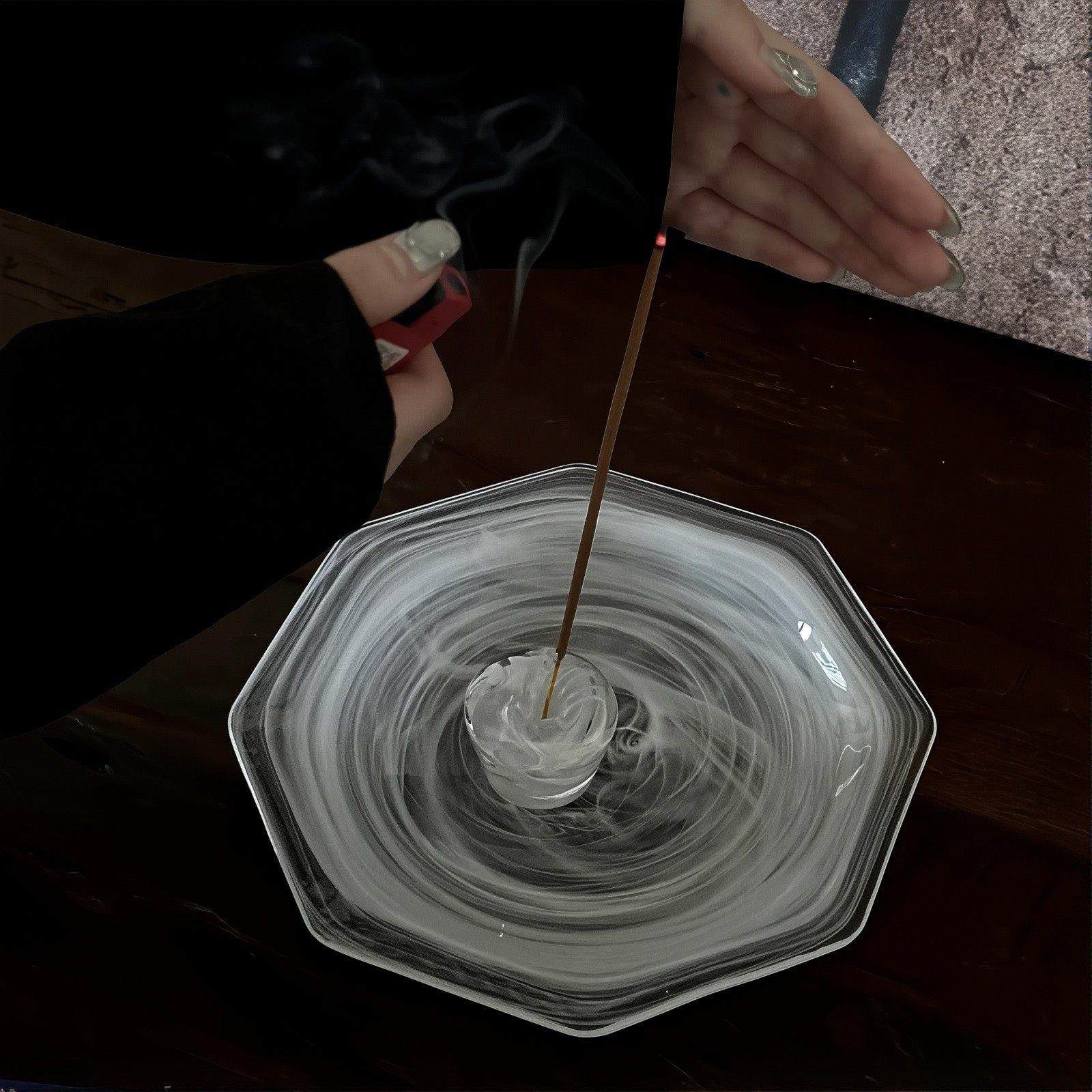 法式轻奢白色琉璃八角果盘样板间桌面茶几收纳玄关高级感托 托盘,淘宝优惠券,粉丝福利购,淘宝优惠卷