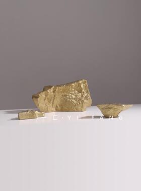 依依新中国风售楼处假山饰品书房陶瓷石饰品陈列厅台面艺术