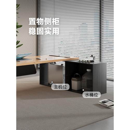 吉赠实木茶桌椅组合客厅别墅接待室办公桌带茶台一体式轻奢高级感 - 图2