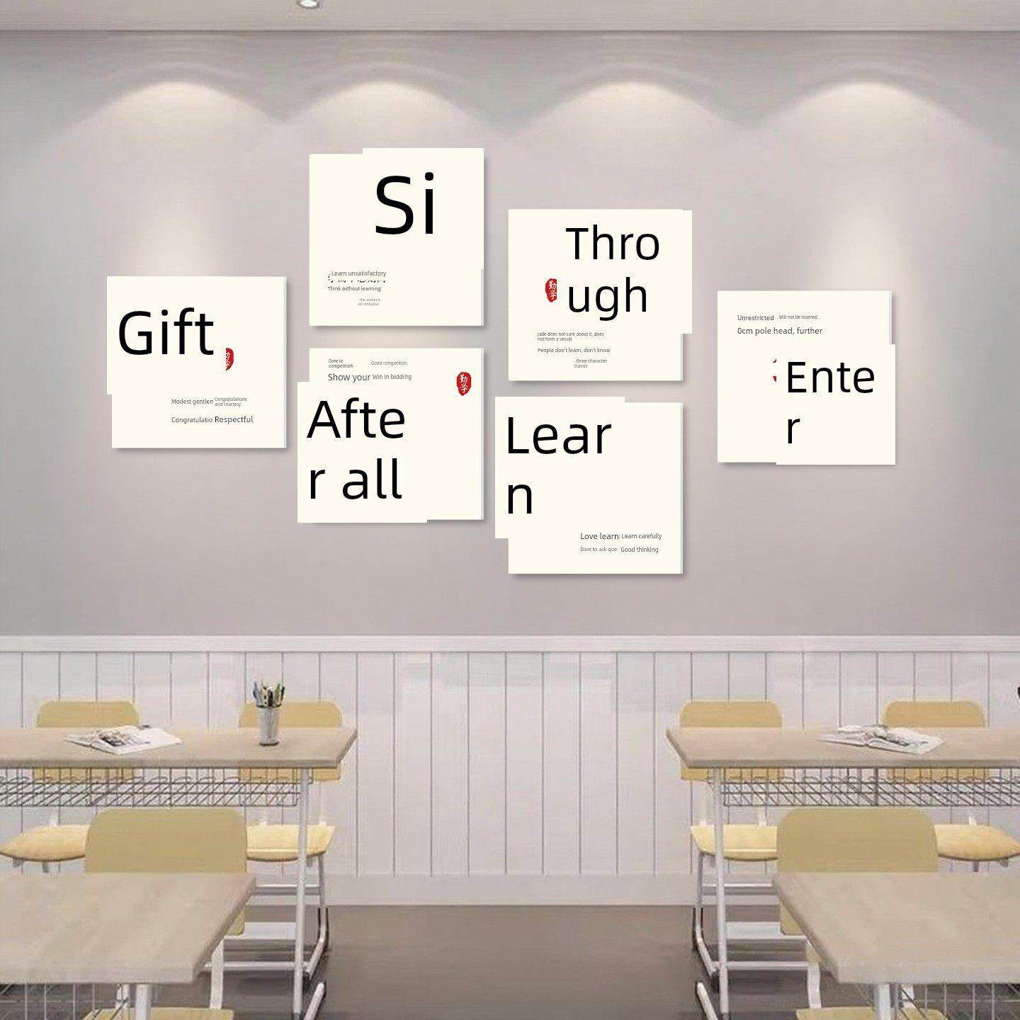 励志标语班级教室氛围布置装饰文化墙贴学校学习培训初高中三小学,淘宝优惠券,粉丝福利购,淘宝优惠卷