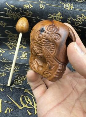 道家用品雷击枣木木鱼实木小木鱼老式木鱼家用鱼乐器静心解压音质